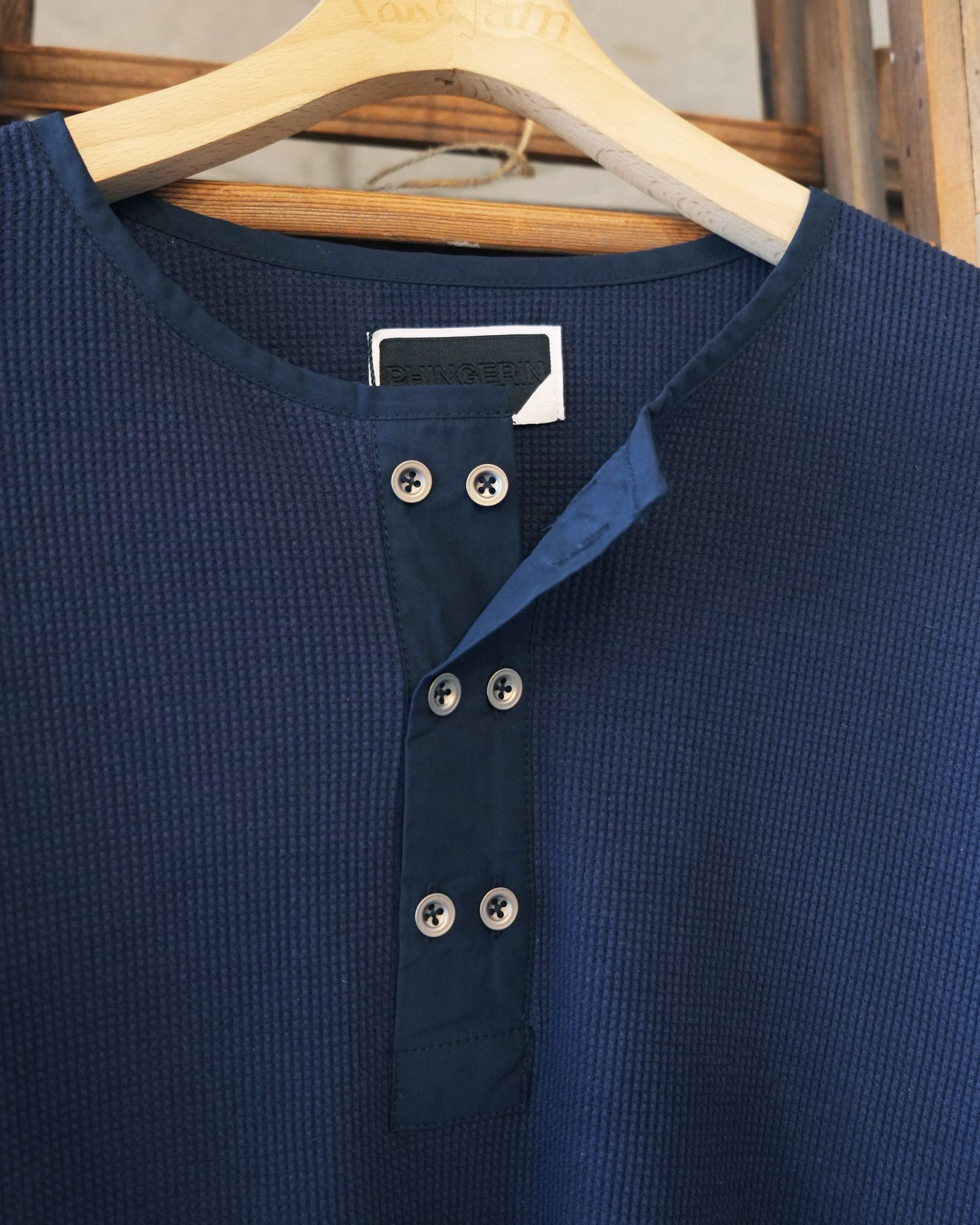 Double Henley L/S Tee / ヘンリー ロングスリーブTシャツ / ネイビー / PD-262-LCS-041