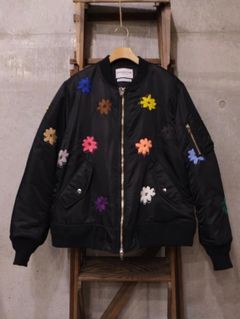 Flower Embroidery Flight Jacket