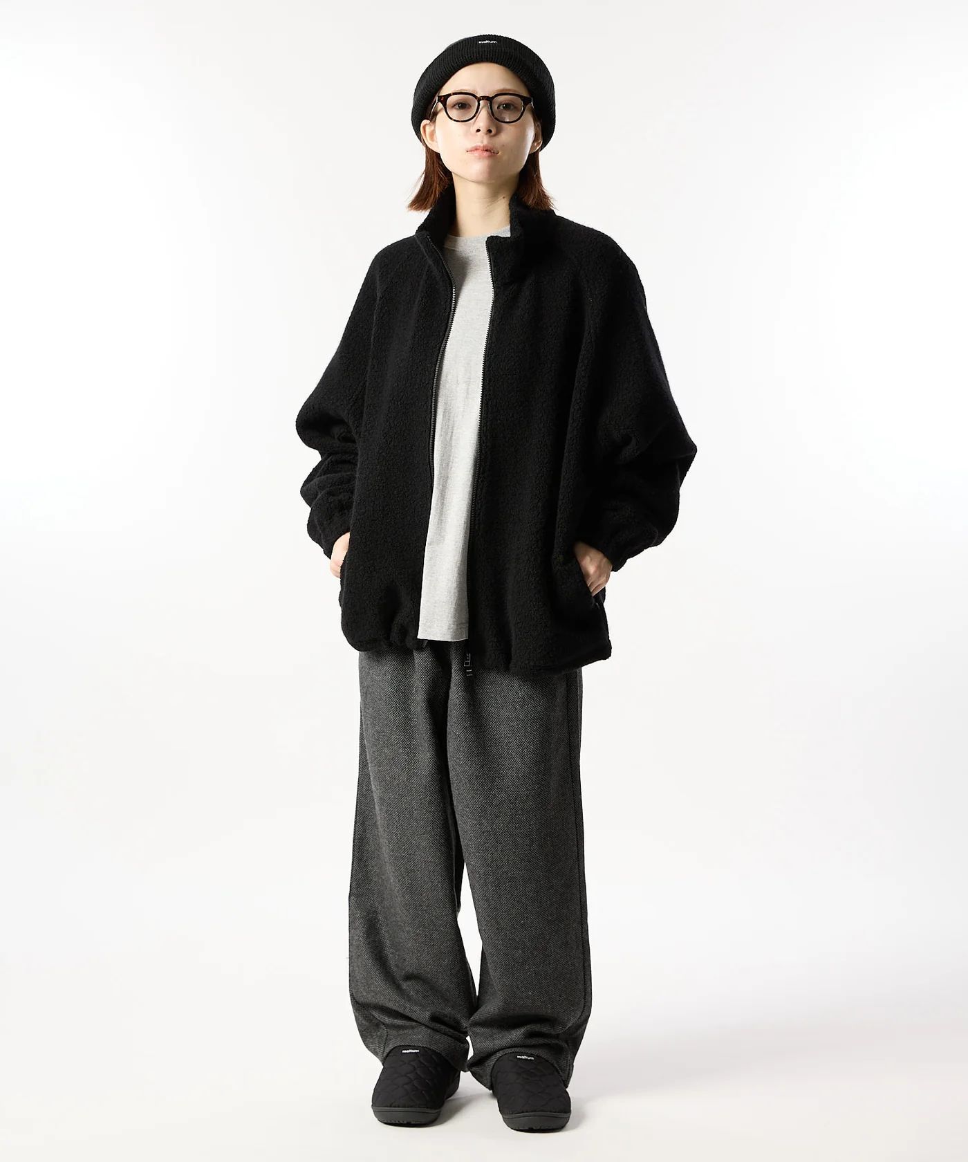 QUILT MOC SHOES / キルティング モックシューズ / ブラック / MTM-SS-0241-24-C