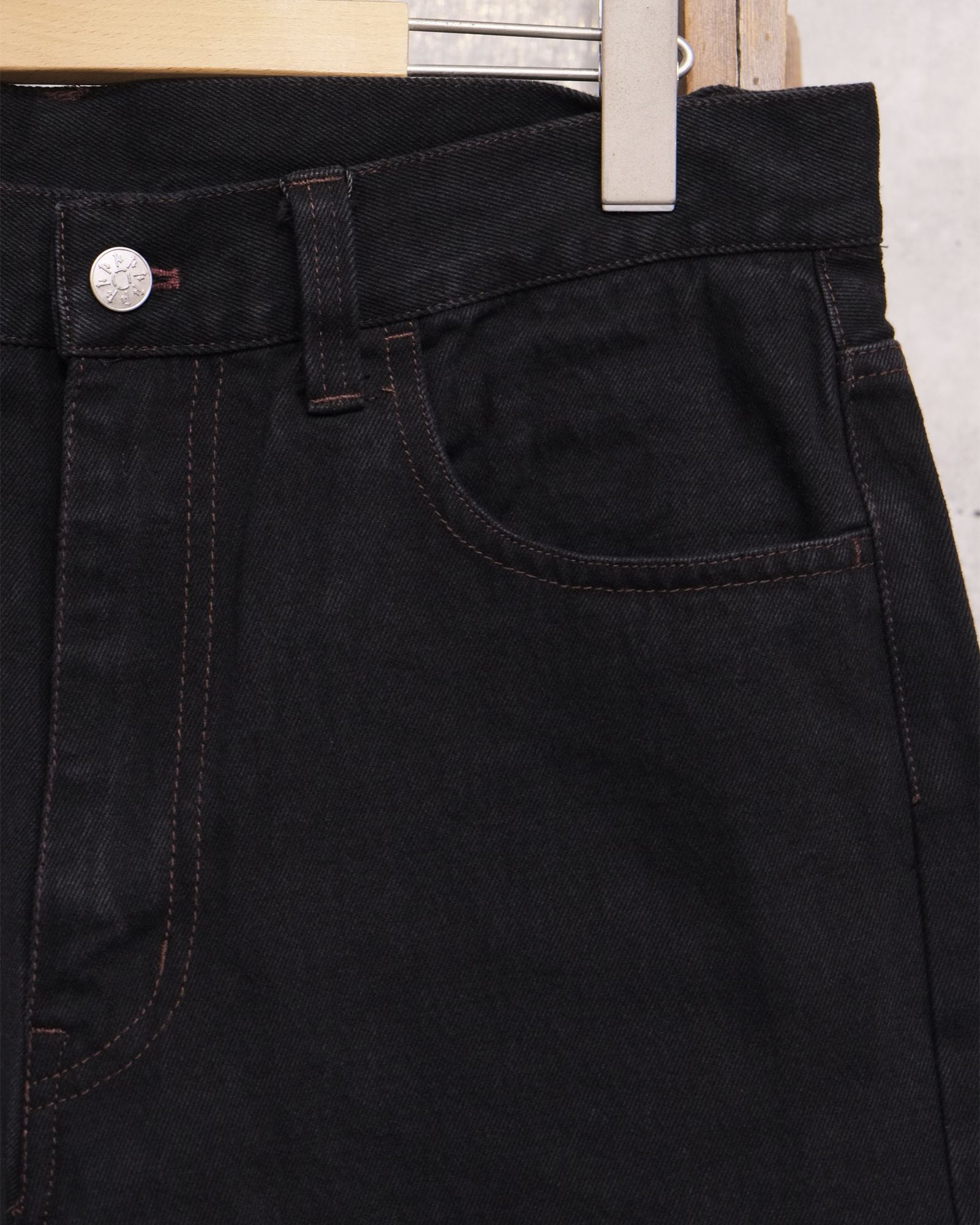6 Pocket Jeans Straight / ストレート デニムパンツ / ブラック / PD-262-BT-051