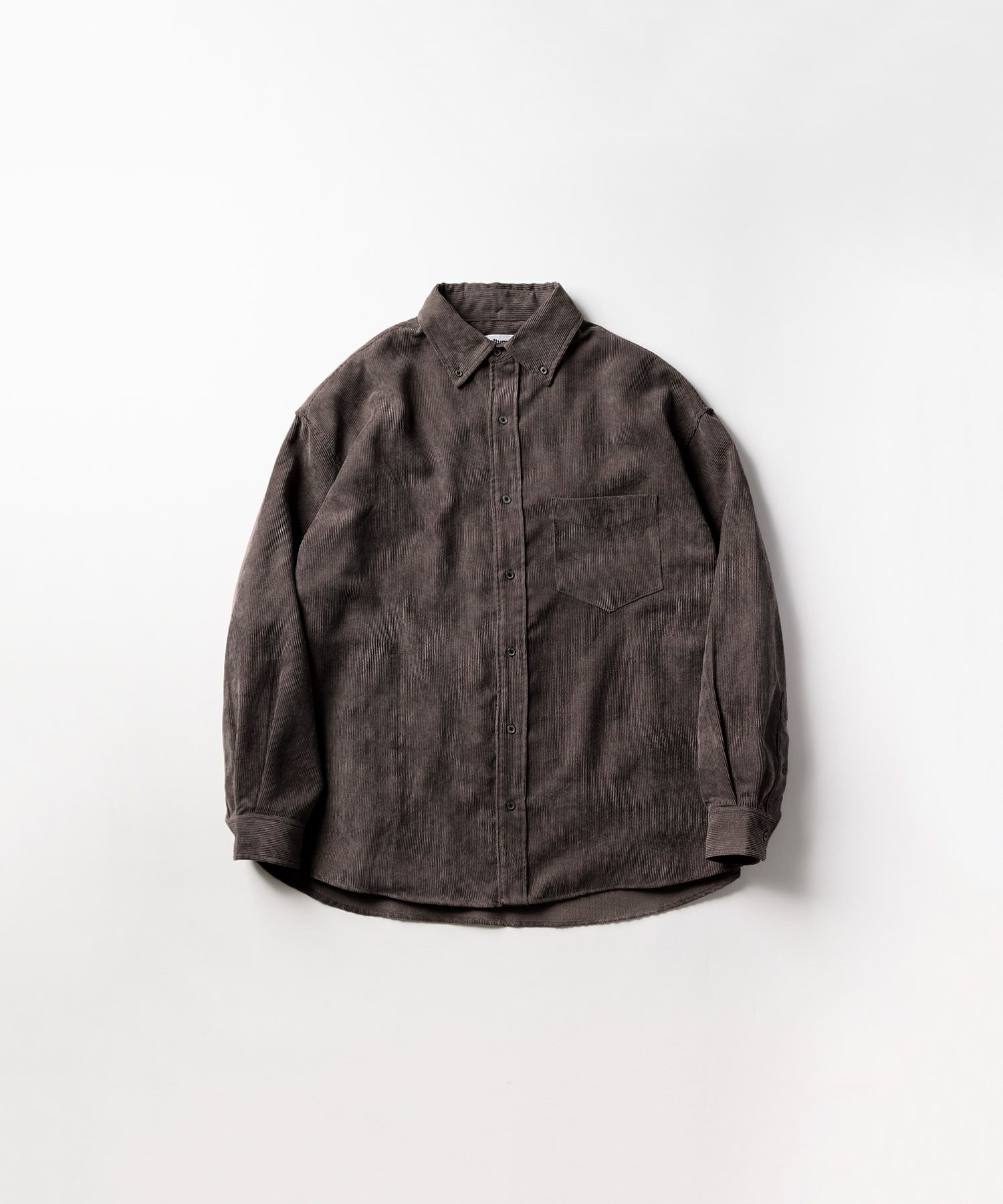 OVERSIZED CORDUROY SHIRT / オーバーサイズ コーデュロイ シャツ / ダークブラウン / MTM-SH-0164-23-C