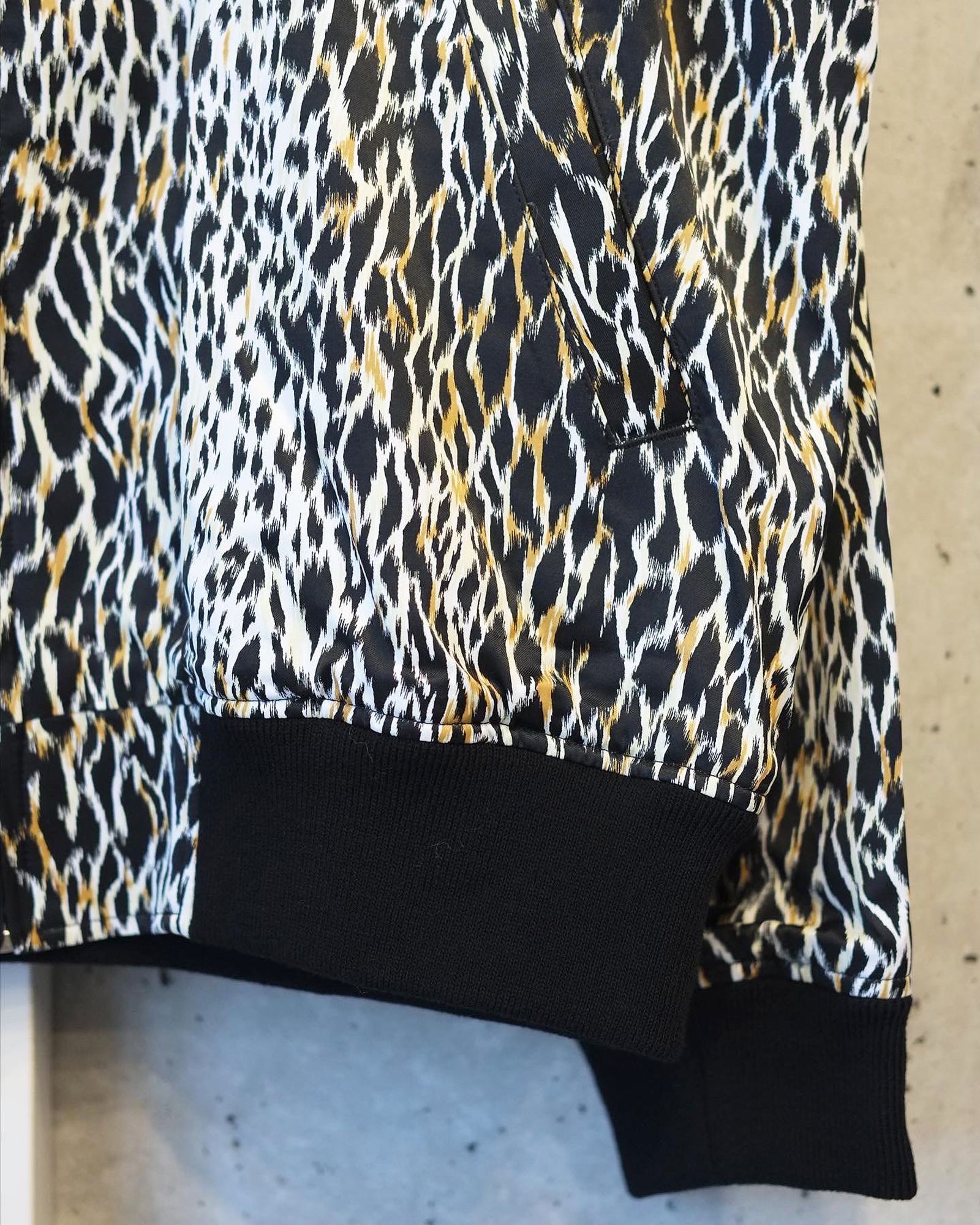 Leopard RC.Satin Rib Zip Blouson