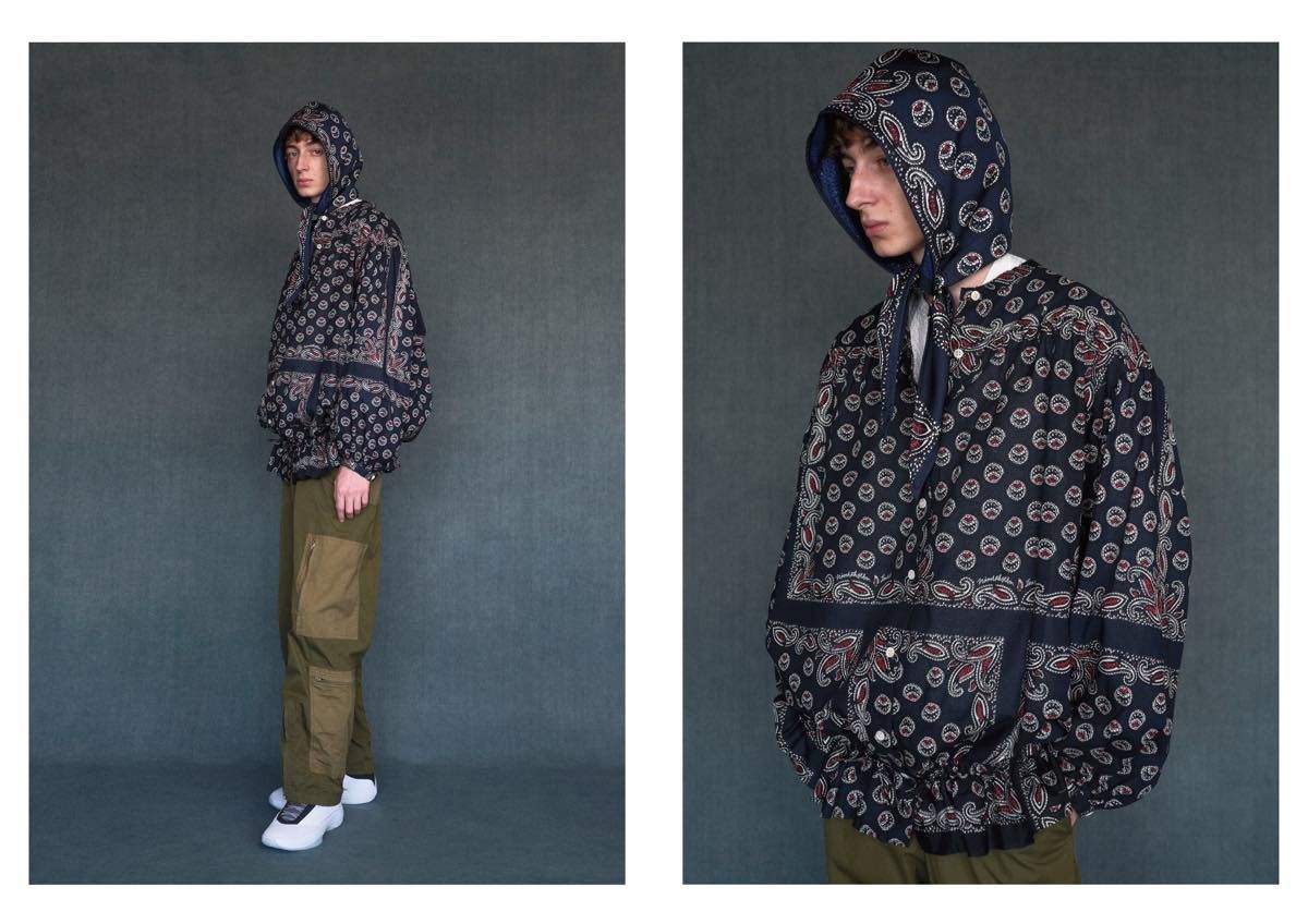 Paisley Silk Hoody Scarf