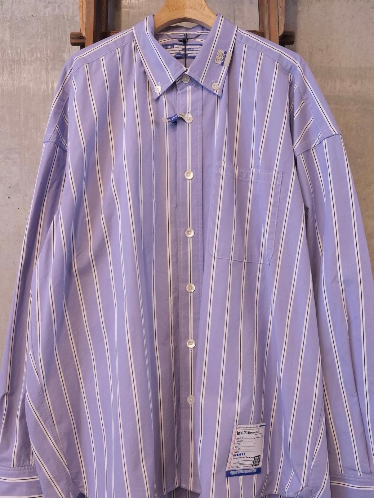 Cotton High Density Stripe Long-sleeve Shirt