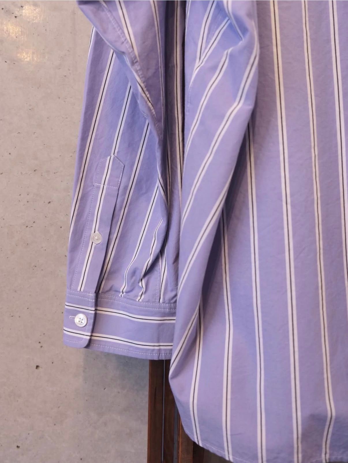 Cotton High Density Stripe Long-sleeve Shirt