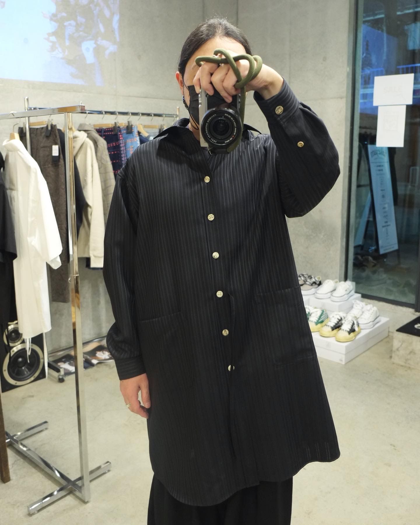 トップス SOSHIOTSUKI 20ss KIMONO BREASTED POLO SOSHIOTSUKI(ソウシオオツキ)のTHE KIMONO BREASTED SHIRT-2