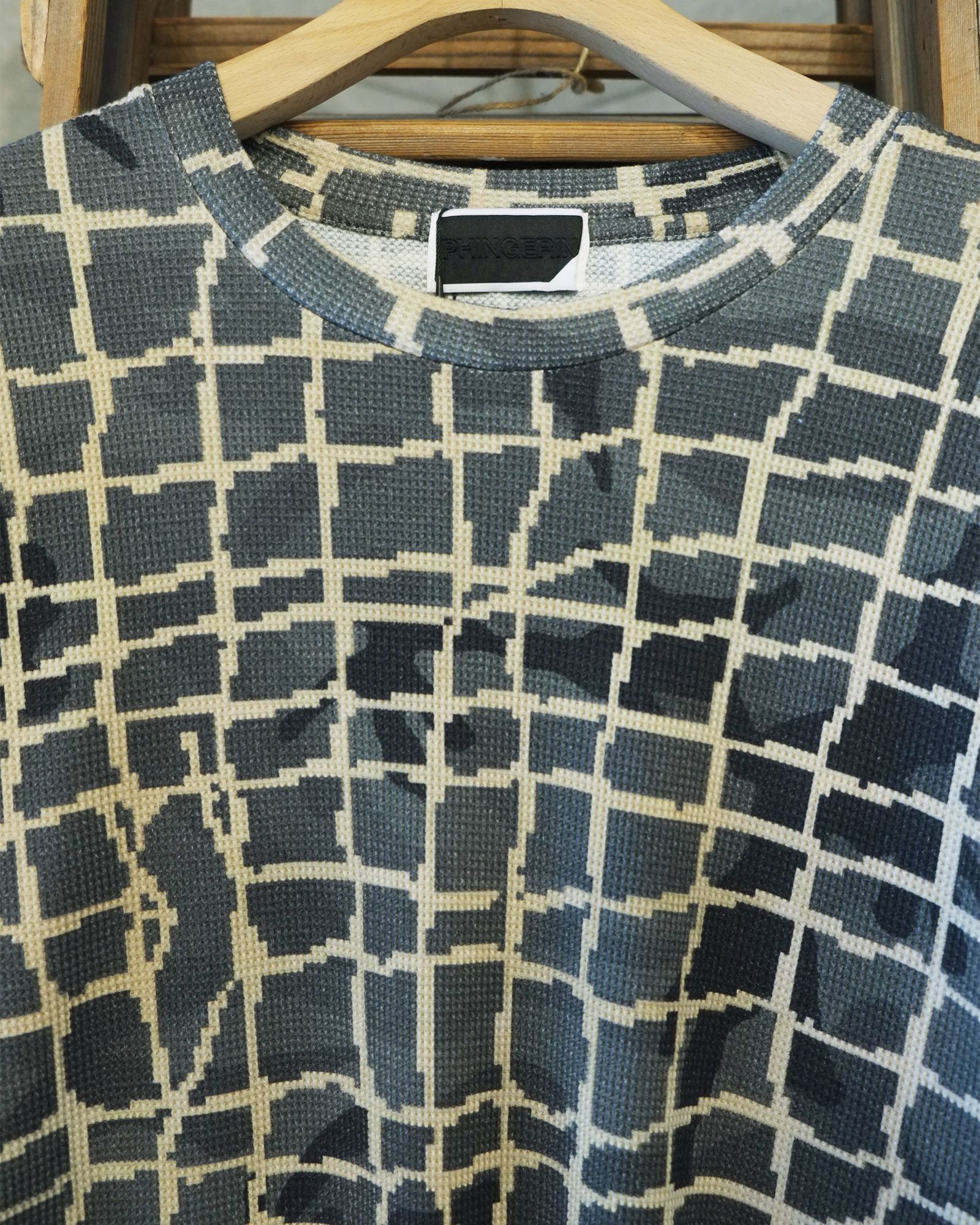 Net L/S Waffle Thermal / ワッフル ロングスリーブTシャツ / ベージュ / PD-262-LCS-022