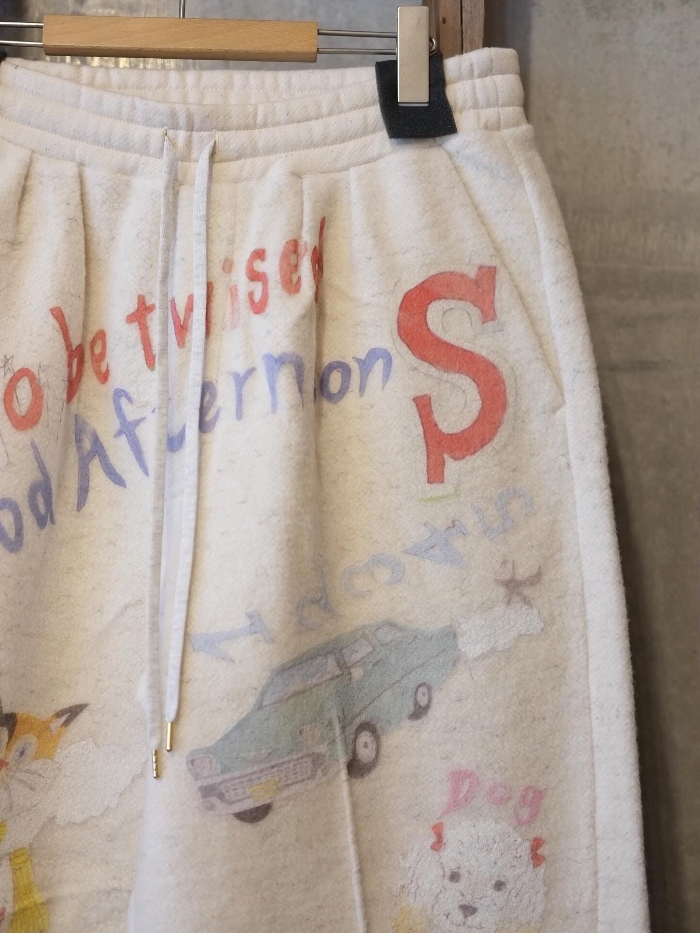 Graffiti Wool Sweat Pants