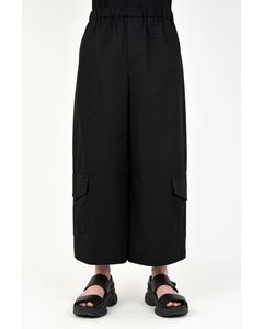 Cropped Wide Cargo Pants