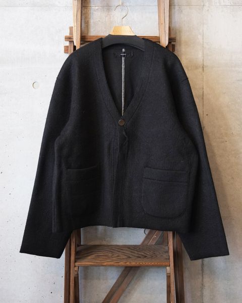 Cut Off 1B Cardigan(NEEDLE SHAGGY MOHAIR) / カーディガン / ブラック / M-P2-KW6