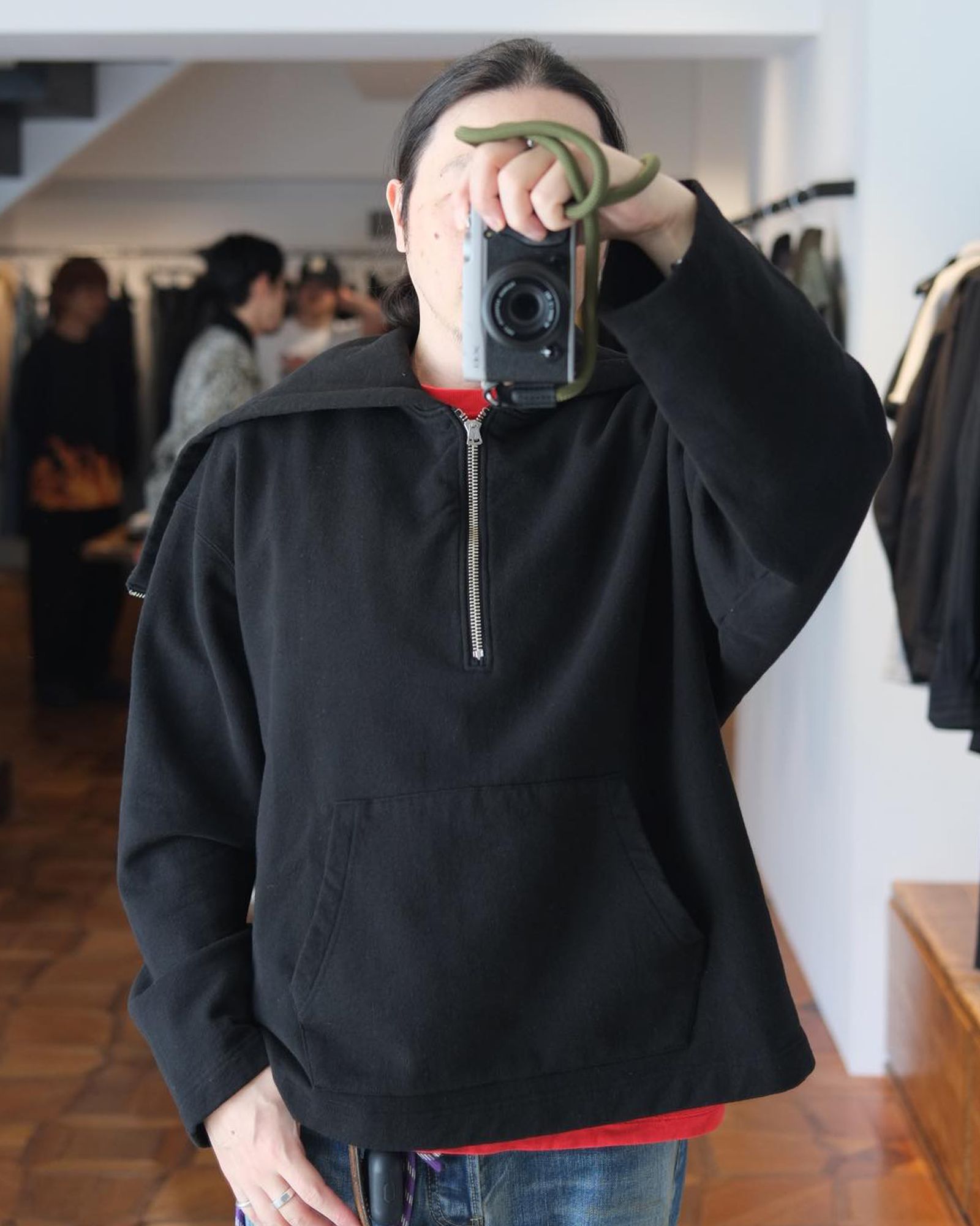 Harf Zip Pullover Hoodie