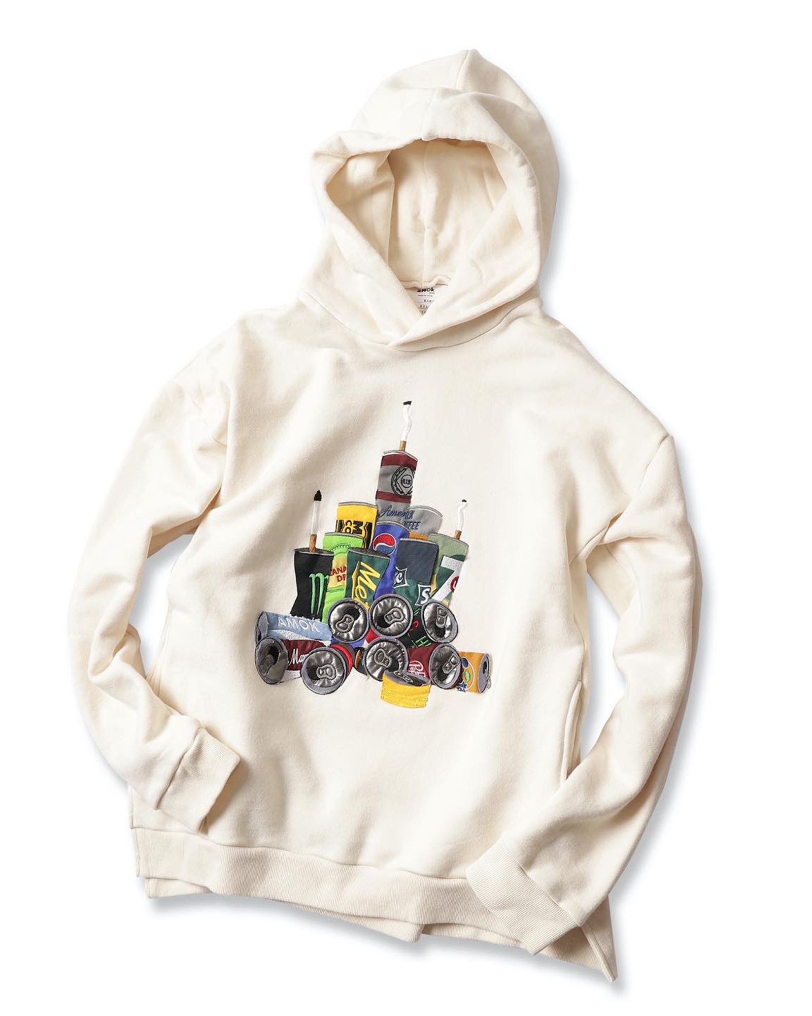 AMOK - 3D Embroidery Hooded Sweatshirts <amok×MAMES×MEDICOM TOY