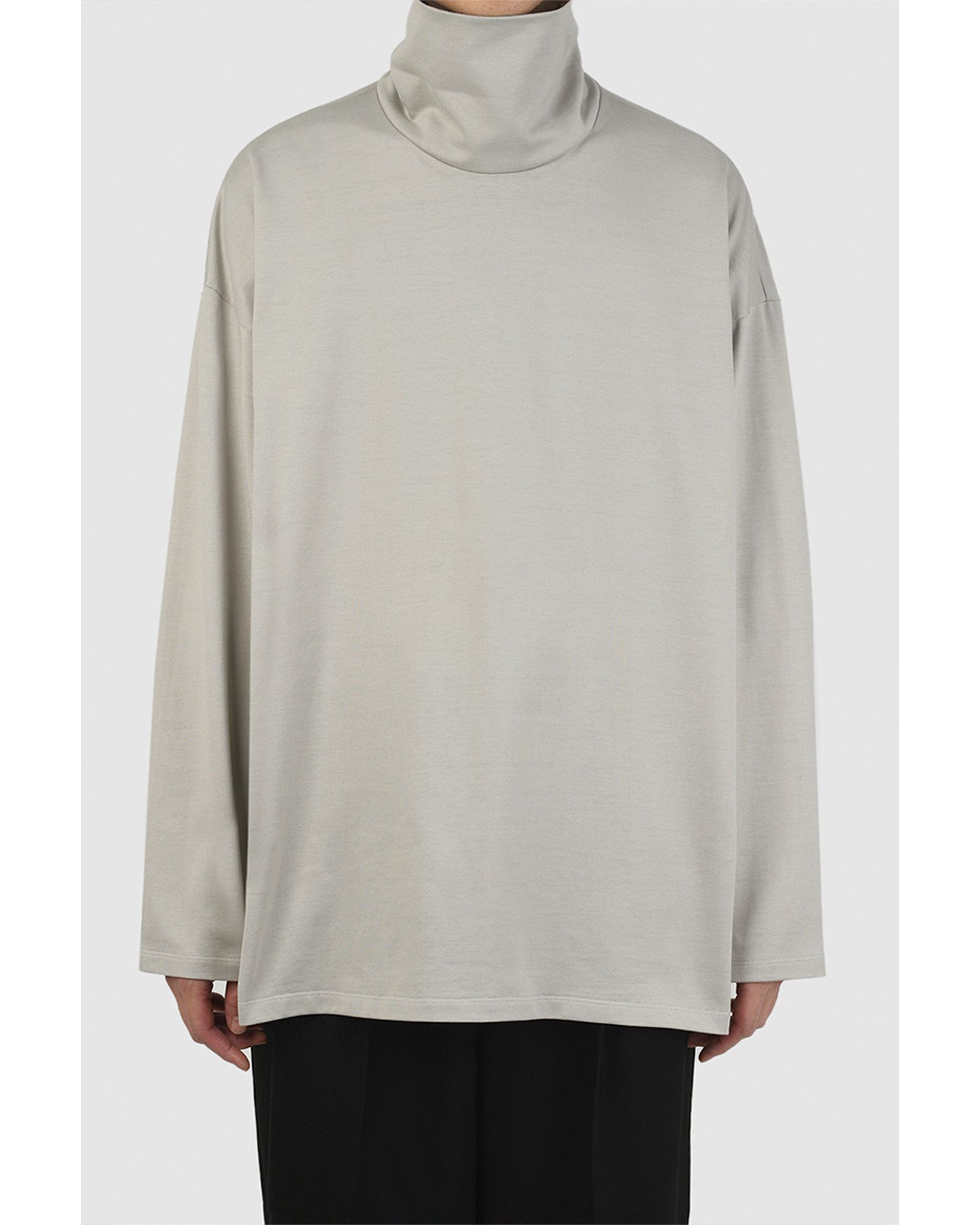 High Neck Long Sleeve Super Big T-Shirt