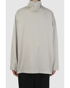 High Neck Long Sleeve Super Big T-Shirt