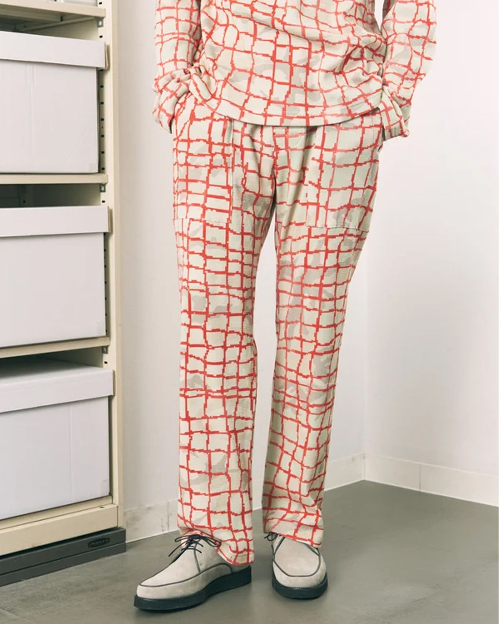 Net Waffle Pants / ワッフル パンツ / レッド / PD-262-BT-082