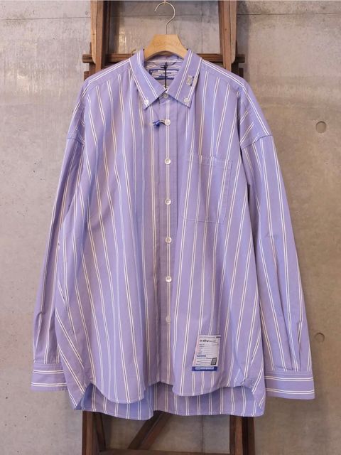 Cotton High Density Stripe Long-sleeve Shirt