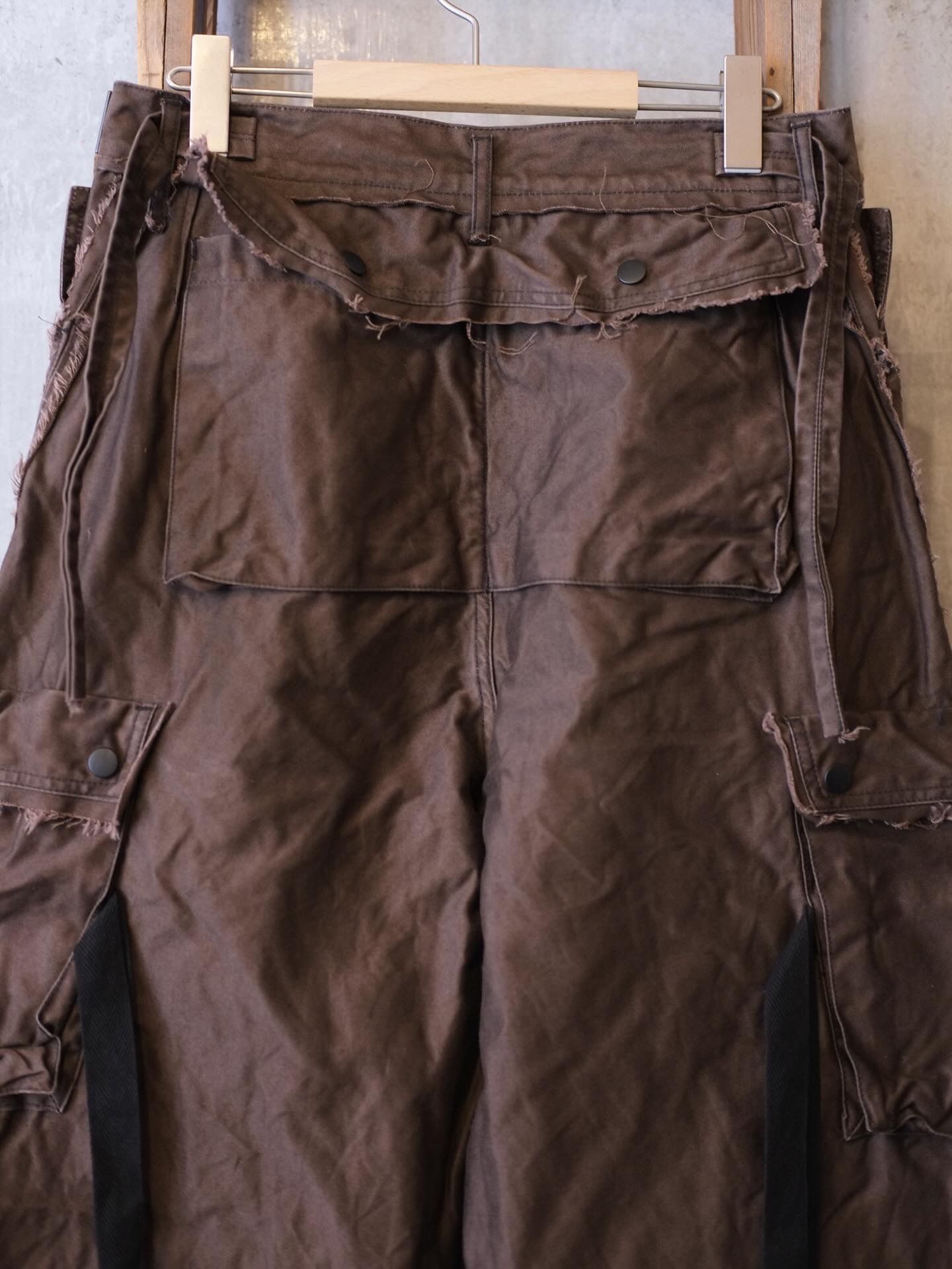 Slash Seam Twist Cargo Pants(PIGMENT DYED MOLESKIN)