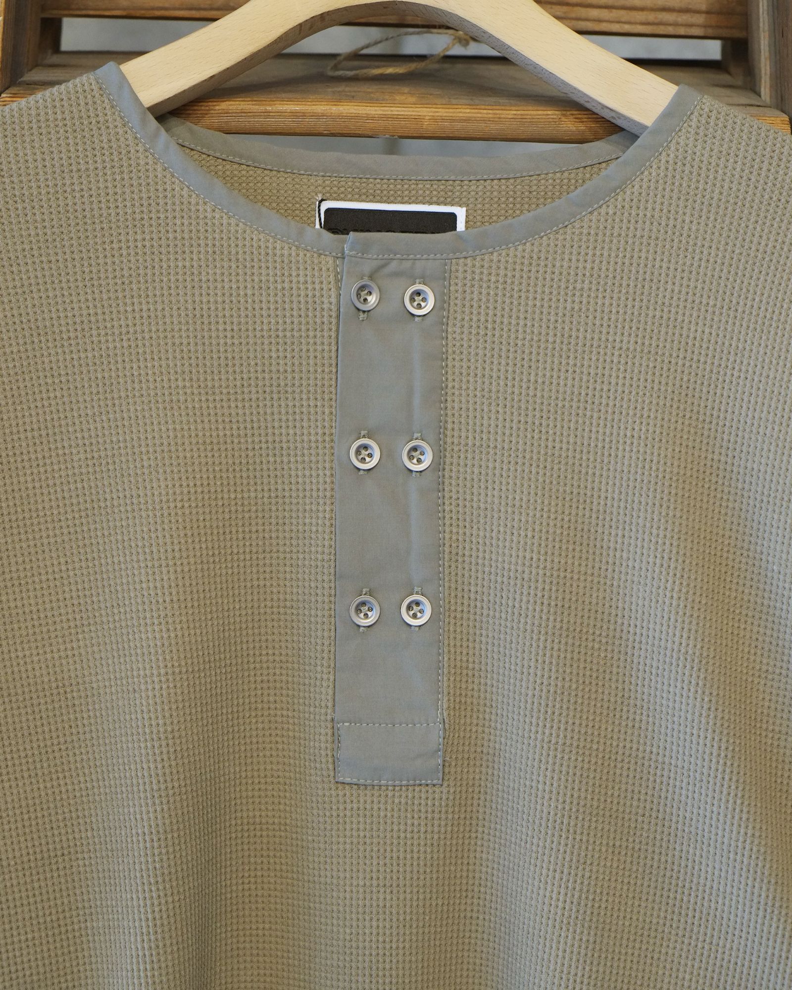 Double Henley L/S Tee / ヘンリー ロングスリーブTシャツ / オリーブドラブ / PD-262-LCS-041