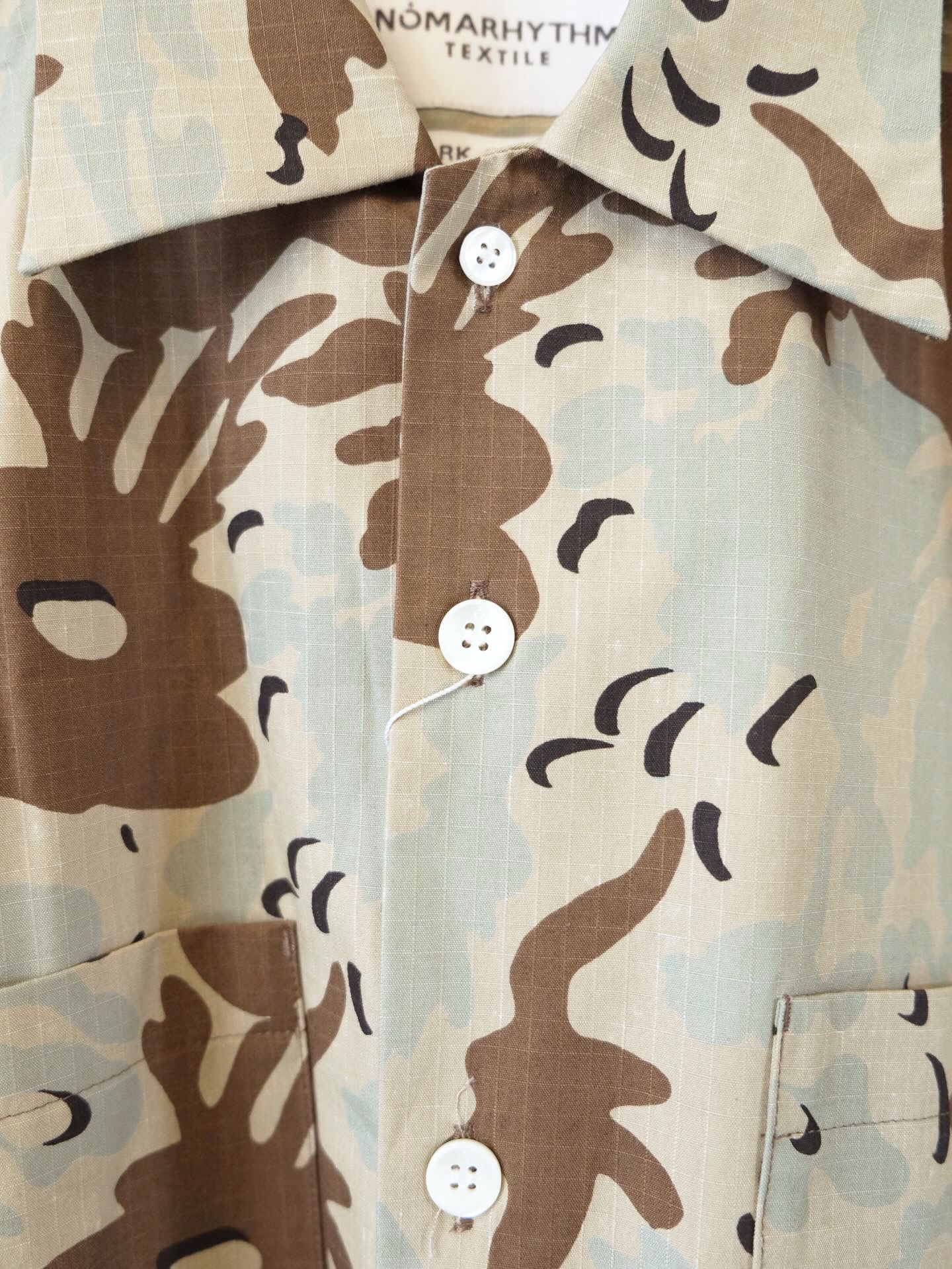 [ラスト1点] Camo Flower Summer Shirt / N41-SH01A / BEIGE - ベージュ