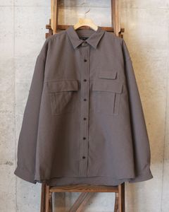 Breathable Linen Luggage L/S SH / ロングスリーブ シャツ / グレー / MW-SH26102