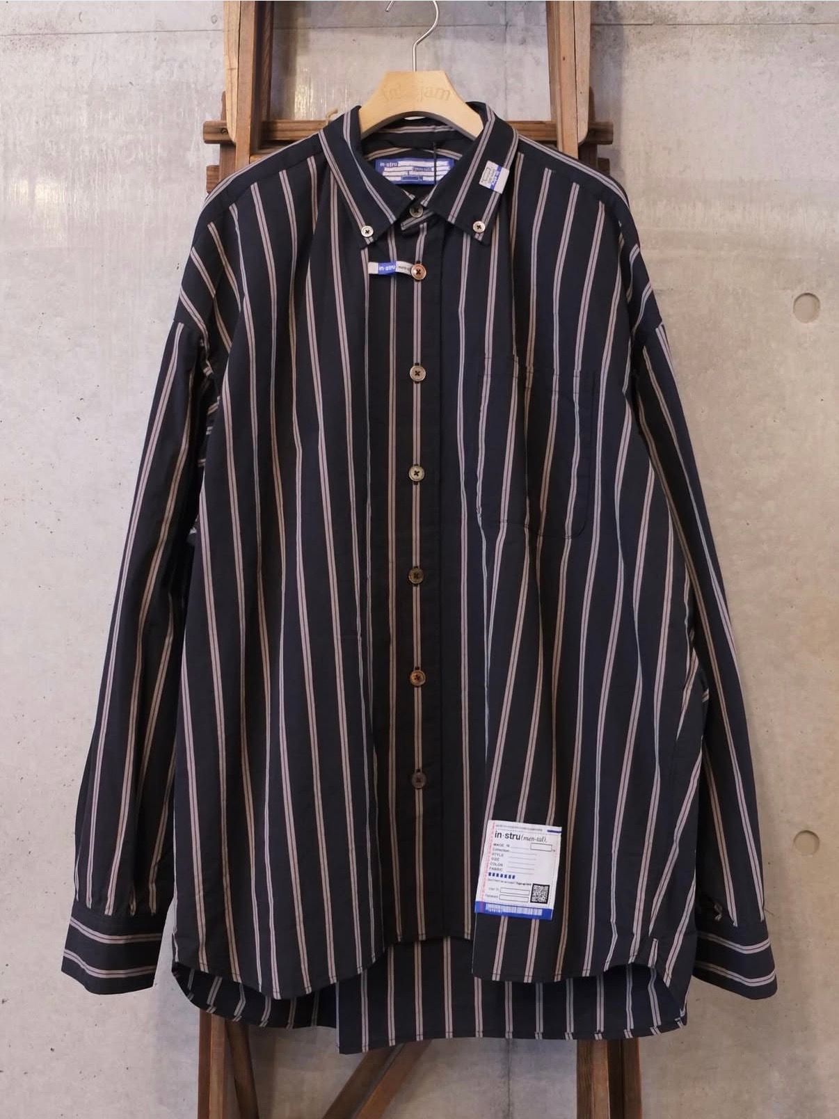 Cotton High Density Stripe Long-sleeve Shirt