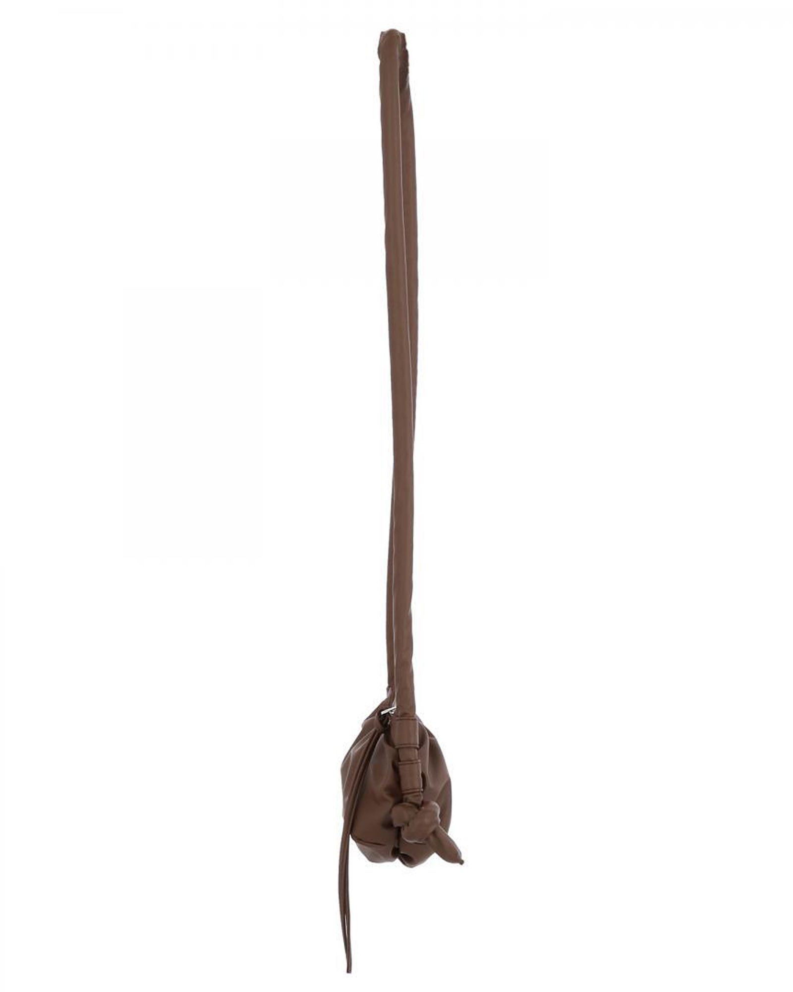 Fake Leather Half Moon Mini Bag