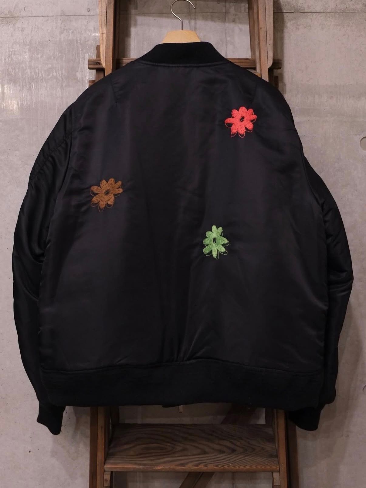 Flower Embroidery Flight Jacket