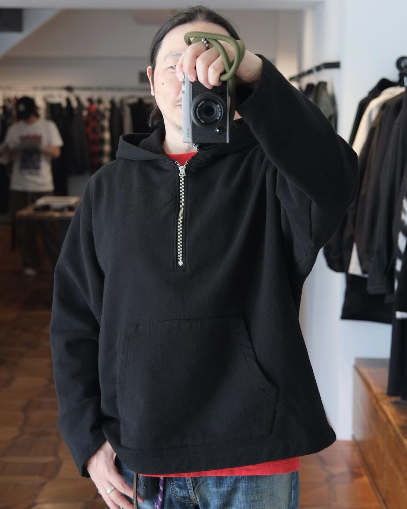Harf Zip Pullover Hoodie