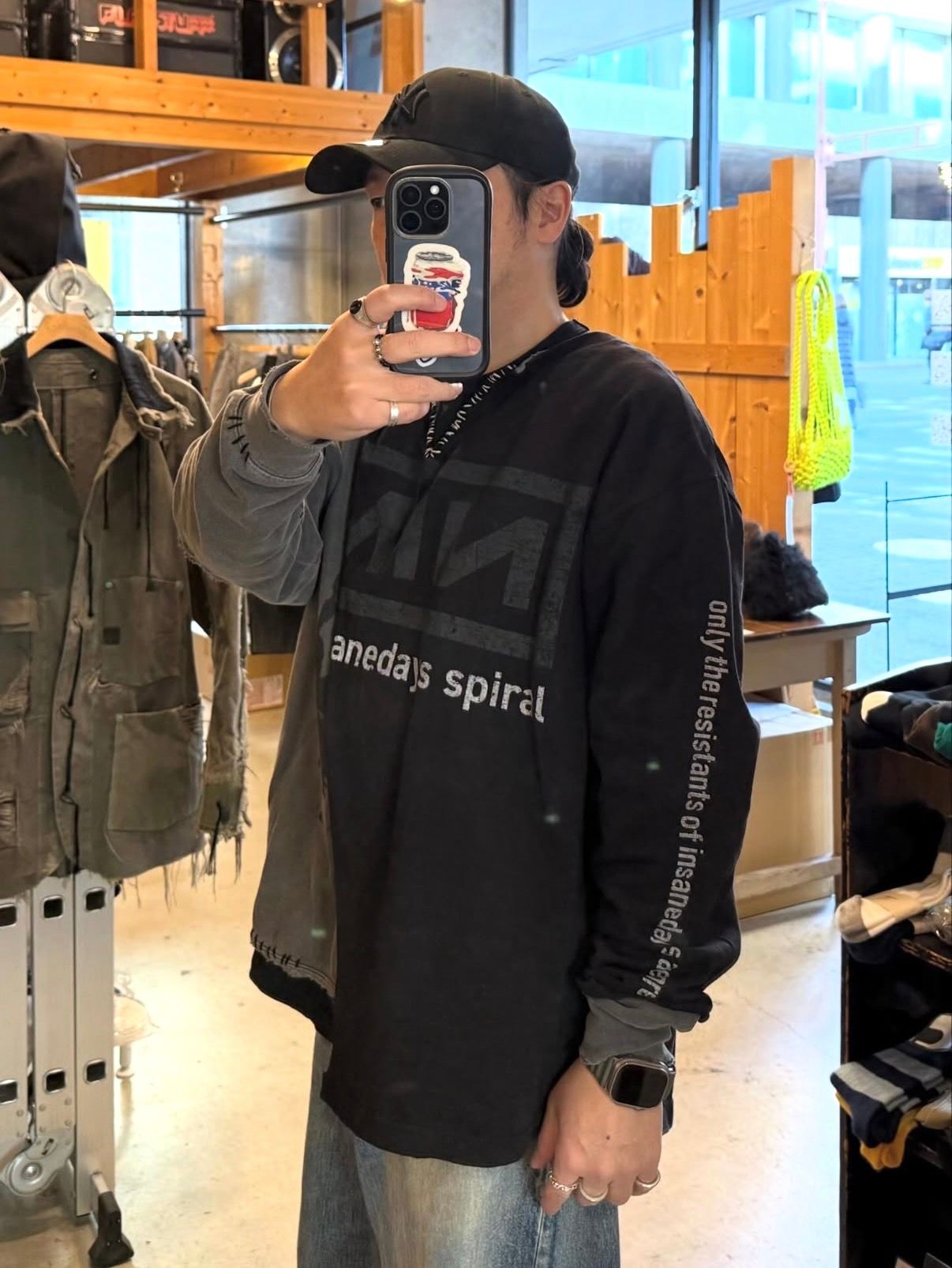 Bootleg Layered Crew Sweat(A MAN'S SHADOW)