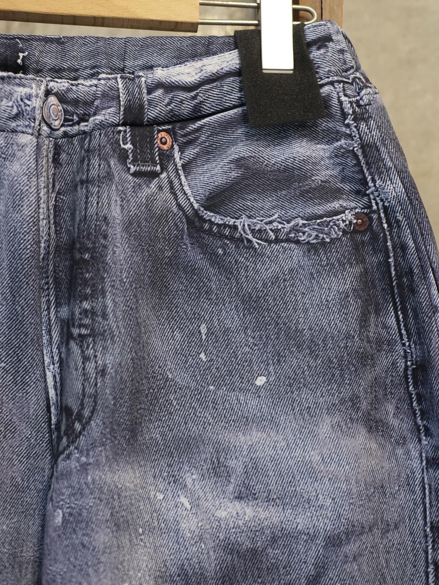 Denim Printfleece Lining Wide PT