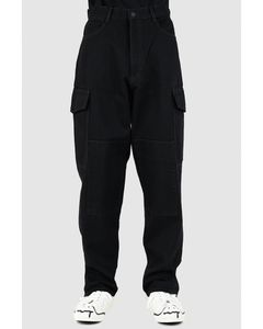 12oz Denim Shoe Flare Cargo Pants