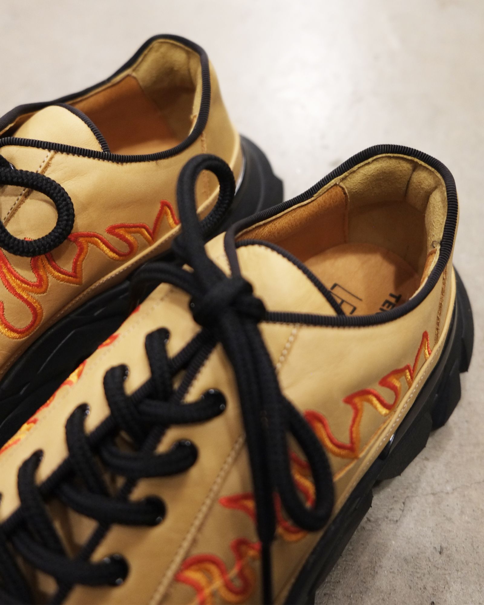 Flame Embroidery Shoes