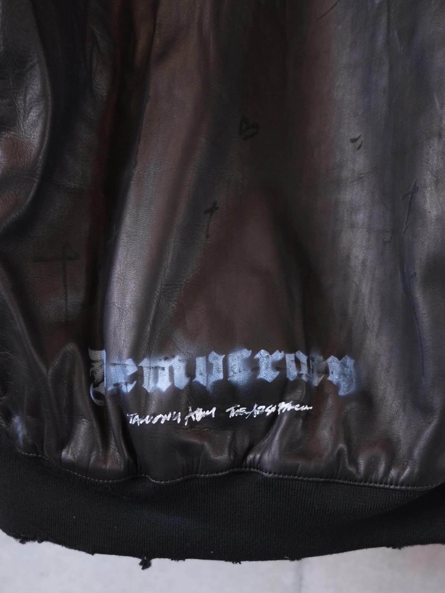 Damege Leather Parka