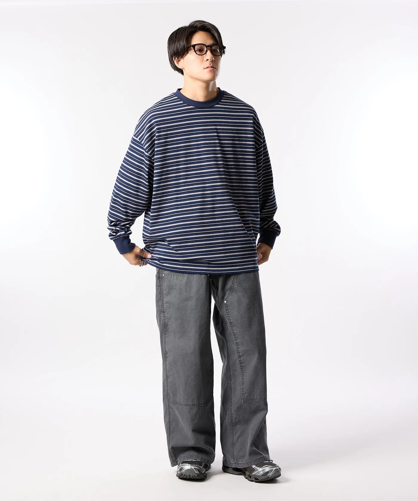 MULTI BORDER L/S TEE / マルチ ボーダー ロングスリーブTシャツ / ネイビー / MTM-CS-0301-25-C