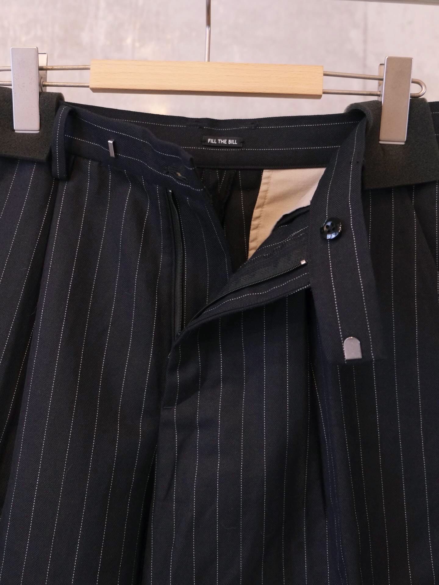 Stripe Wide Harf Trousers