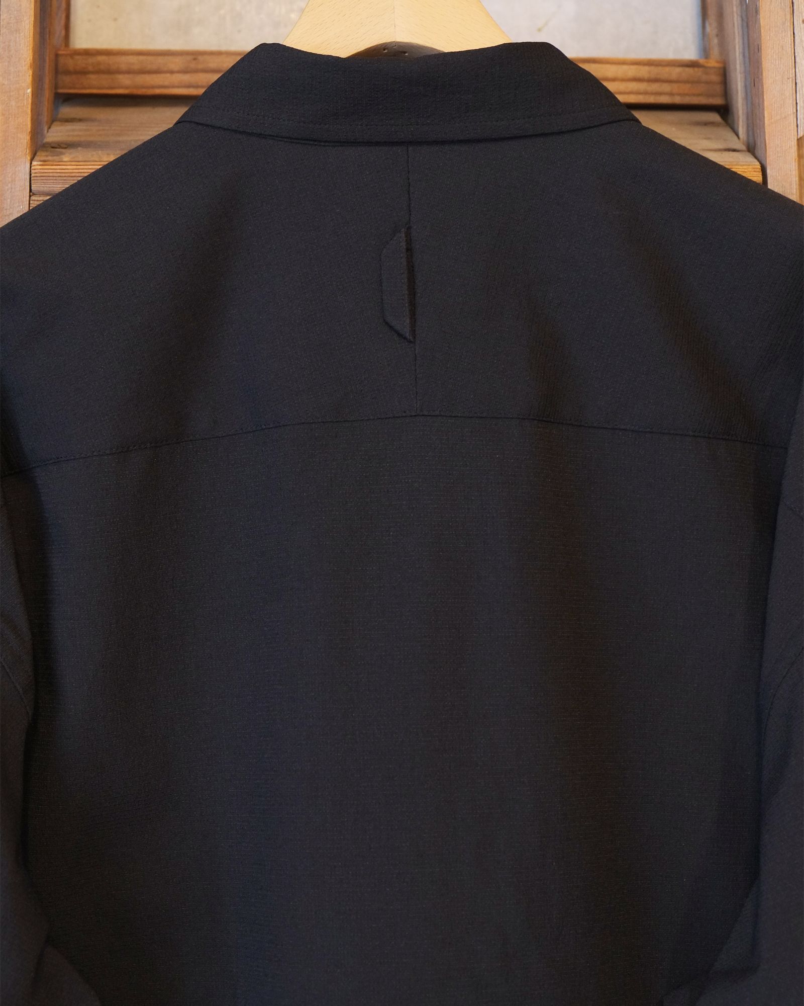 Breathable Linen Luggage L/S SH / ロングスリーブ シャツ / ブラック / MW-SH26102
