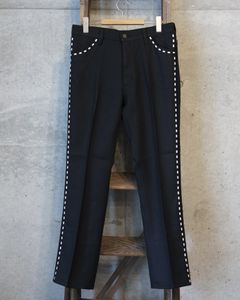 【定番デザイン】Laser Stitch Wrancher Pants / デニム / 細身シルエット / メンズ