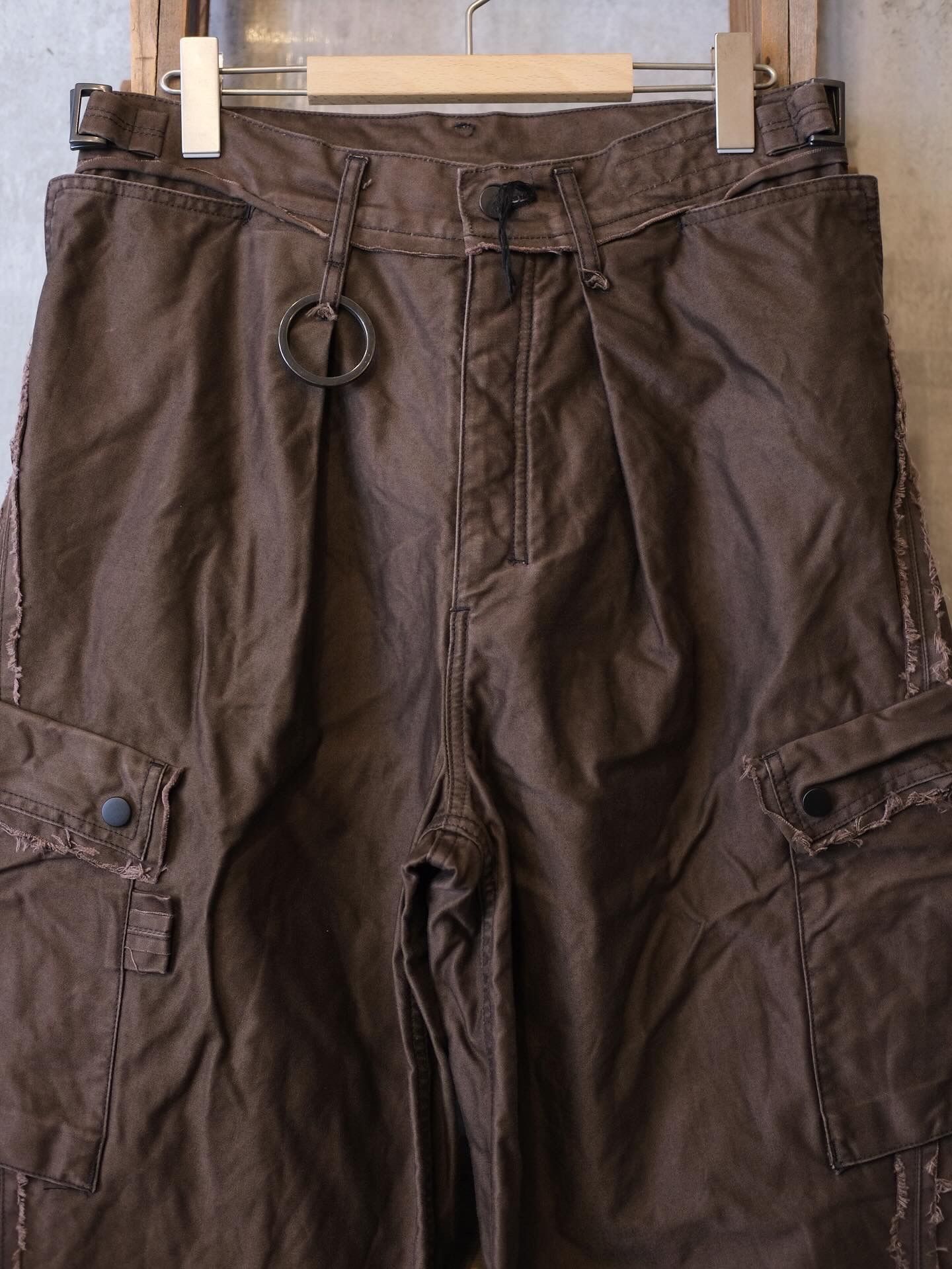 Slash Seam Twist Cargo Pants(PIGMENT DYED MOLESKIN)