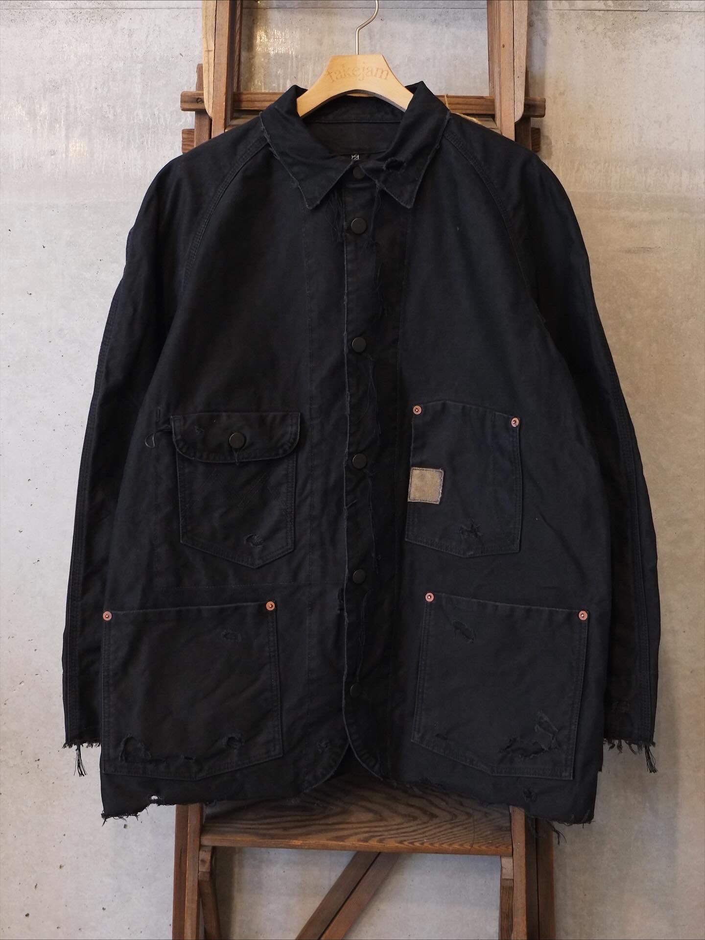 Chore Jacket With Damaged(PIGMENT DYED MOLESKIN)