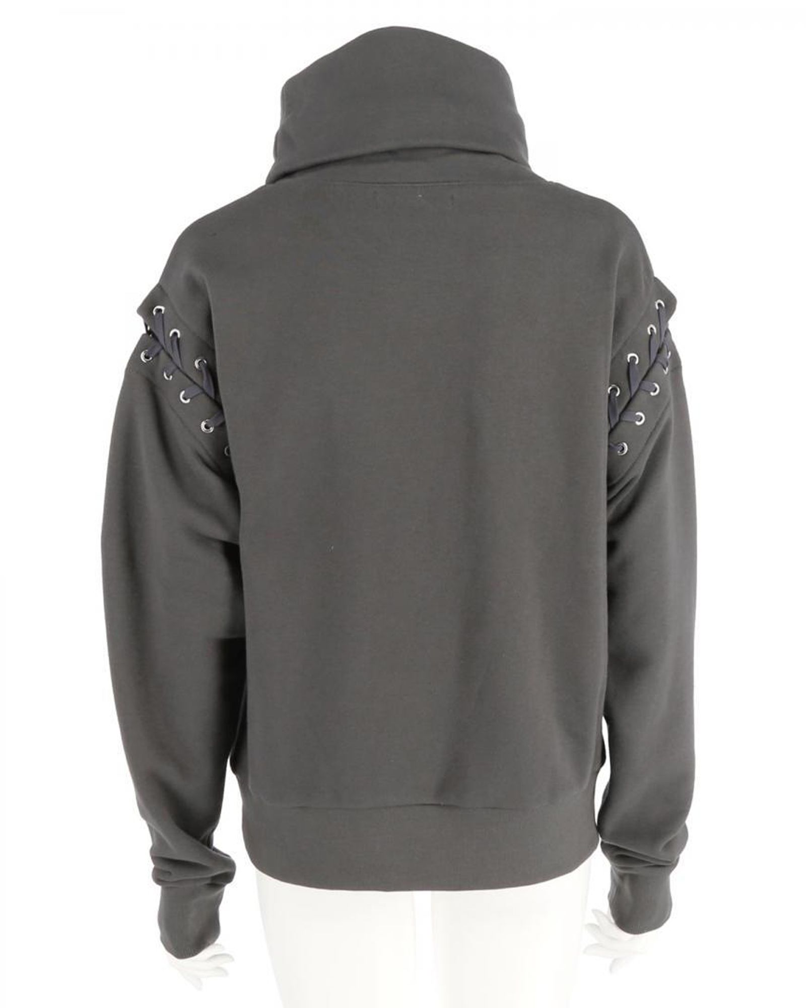 Lace Up Turtle Neck Sweat Shirt