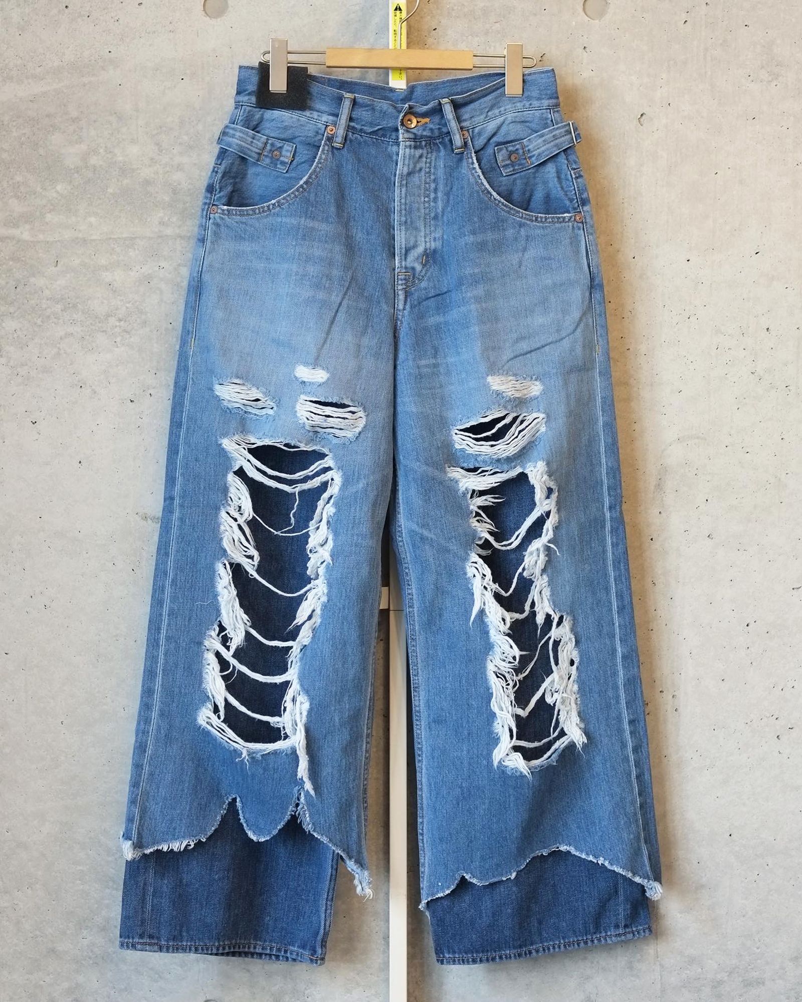 AMOK - Damage Layered Denim Pants | fakejam