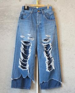 Damage Layered Denim Pants
