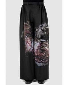 Gather Wide Flare Slacks