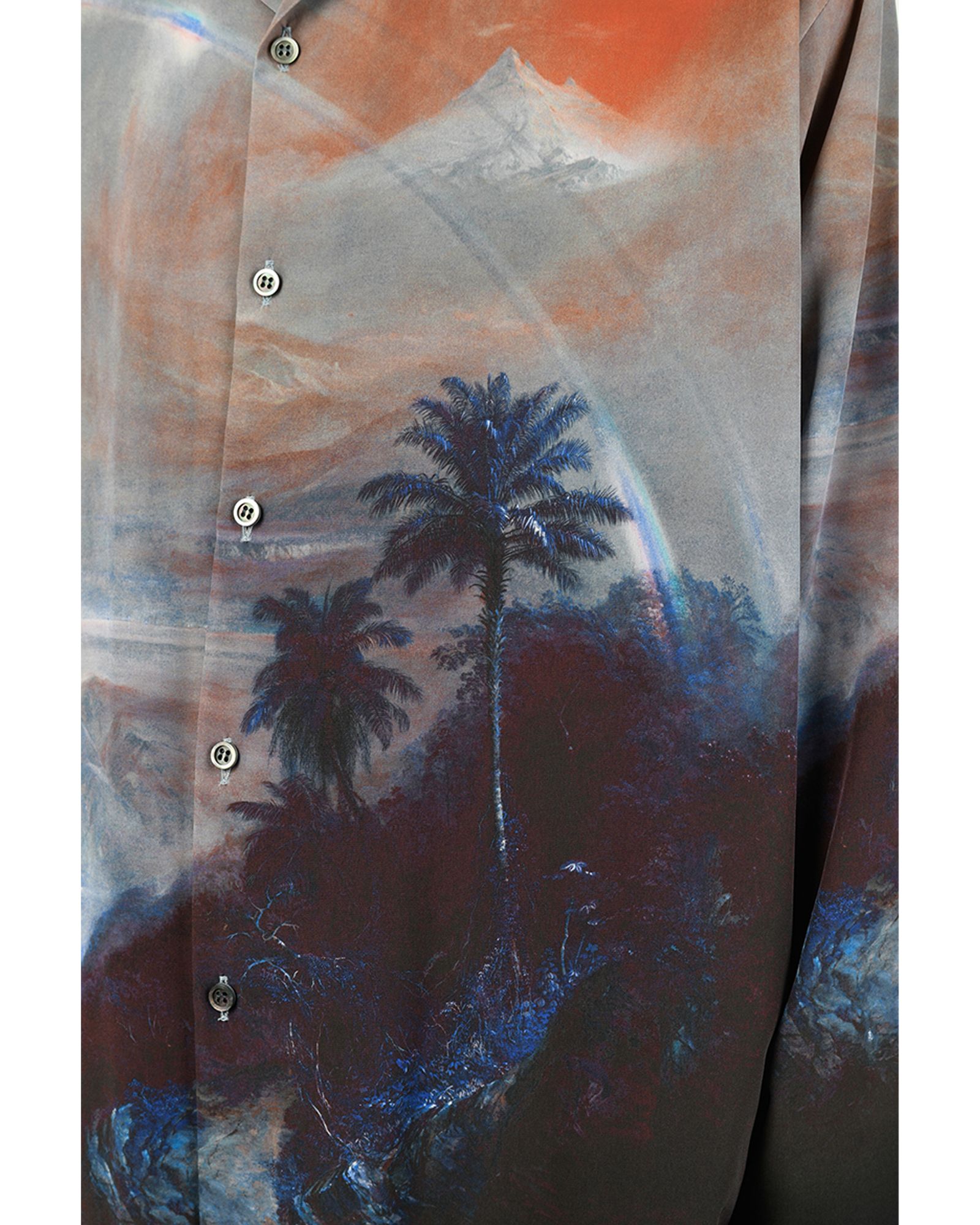 Men's Rayon Keep Palm and Carry On Print Sport Shirt