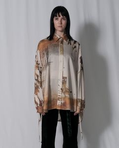 L/S Print Slit Shirts