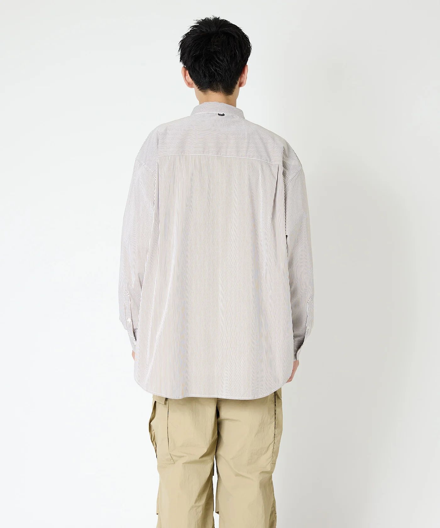 LOOSE STRIPE SHIRT L/S / ルーズ ストライプ シャツ / ブラウン / MTM-SH-0266-24-B