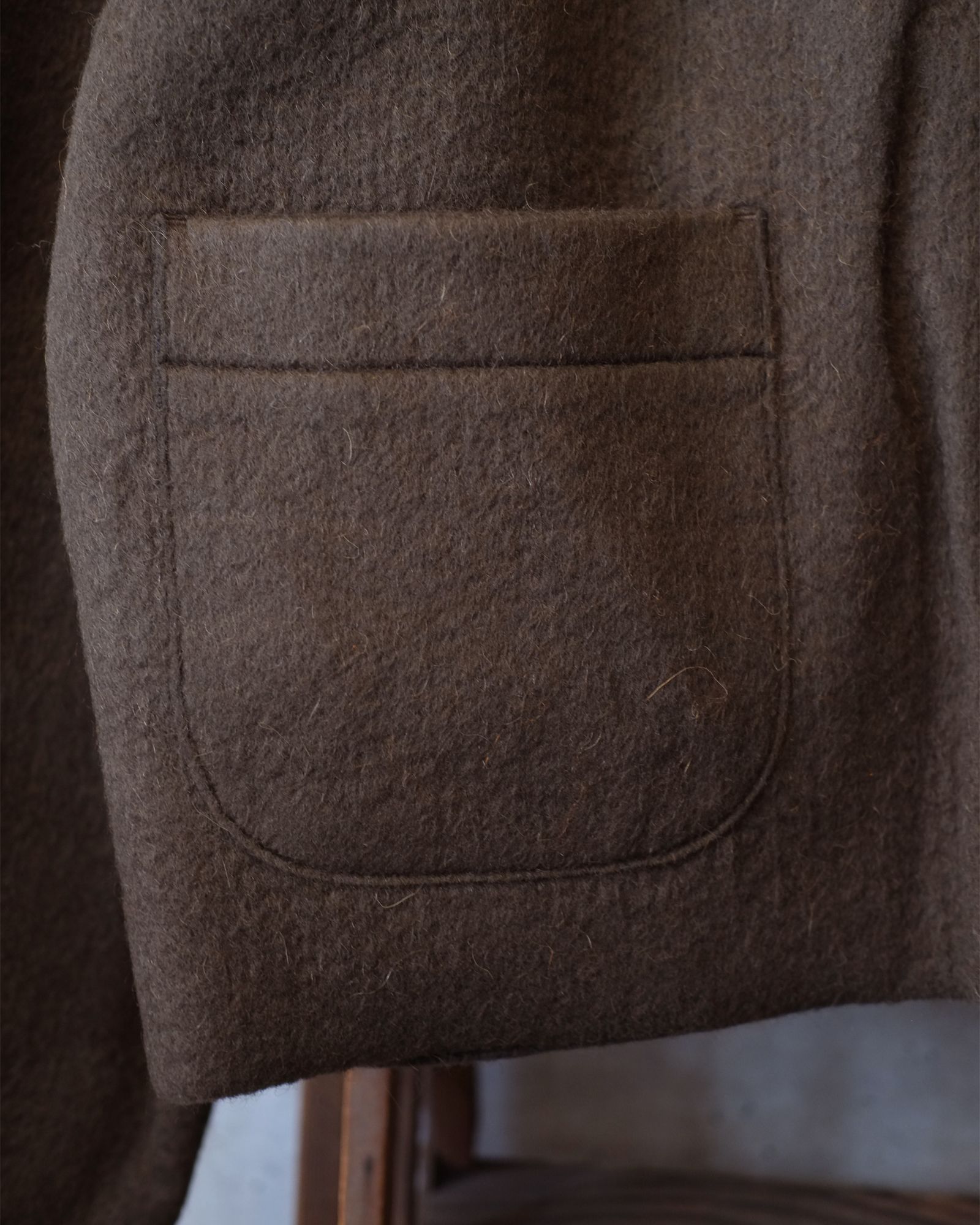 Cut Off 1B Cardigan(NEEDLE SHAGGY MOHAIR) / カーディガン / オリーブ / M-P2-KW6