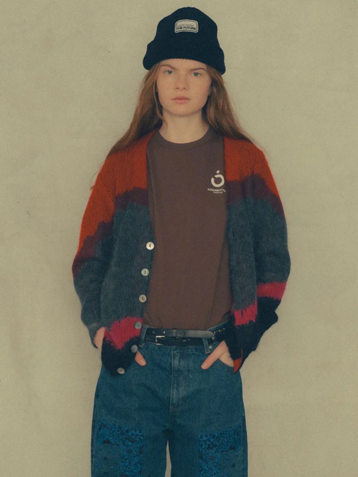 Multi Colour Mohair Cardigan