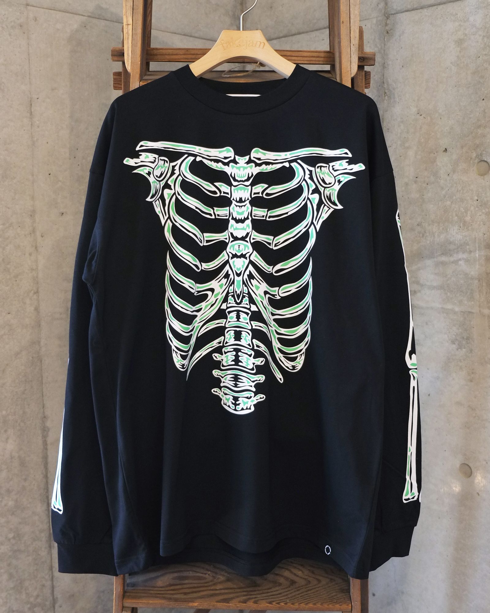 Bone L/S Tee / ボーン ロングスリーブTシャツ / ブラック / PD-262-LCS-051