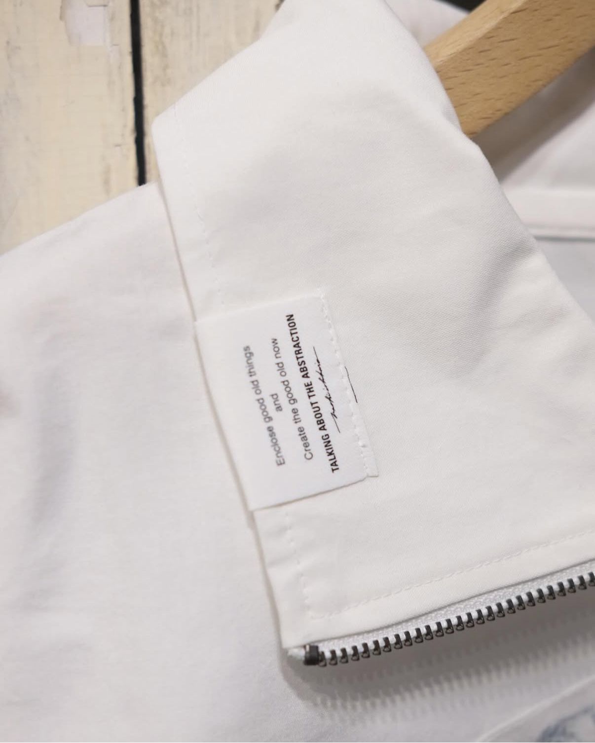 Paper Pasting Zip Shirt